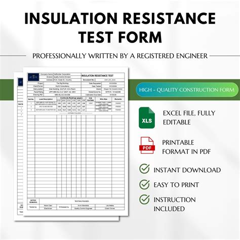 megger test form|Megger Insulation Resistance Test .